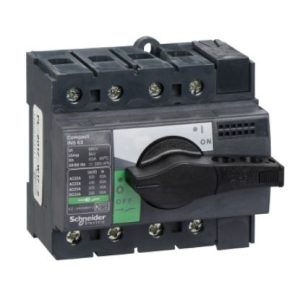 28903 - Cầu Dao Cắt Tải Compact INS63 4P 63A tay vặn ngắn