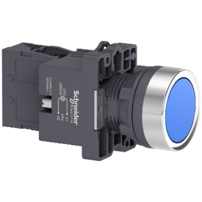 Nút Nhấn Có Đèn Xanh Dương Schneider XA2EW36M1 220VAC 1NO