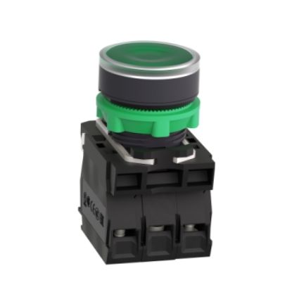 Nút Nhấn Có Đèn Schneider XB5AW31B5 Xanh lá 1NO+1NC 24VAC/DC