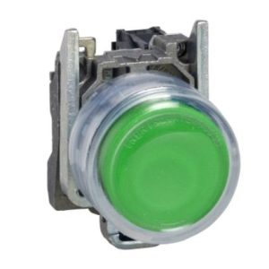 Nút Nhấn Xanh Bọc Cao Su Schneider XB4BP31 1NO