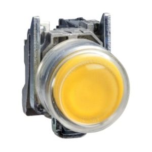 Nút Nhấn Vàng Bọc Cao Su Schneider XB4BP51 1NO