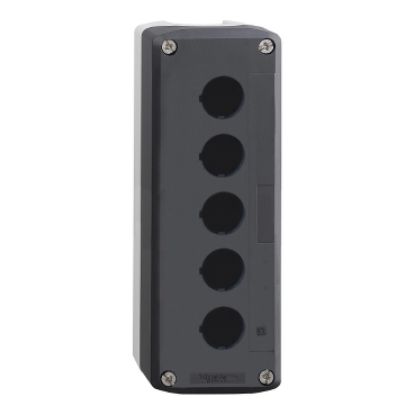 XALD05 - Hộp Rỗng 5 Lỗ Nút Nhấn Phi 22mm Màu Xám