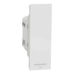 M3T31_D20N_WE - Hạt Công Tắc 2 Cực 20A Có LED Size S Màu Trắng