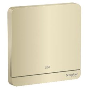 E8331D20N_WG_G19 - Bộ Công Tắc Đơn 2 Cực 20A size 86x86mm Màu Vàng Kim