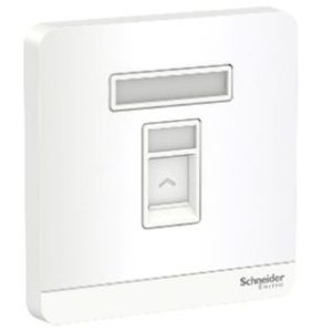 E8331RJS5_WE_G19 - Bộ Ổ Cắm Mạng Đơn Cat5e Size 86x86mm Màu Trắng