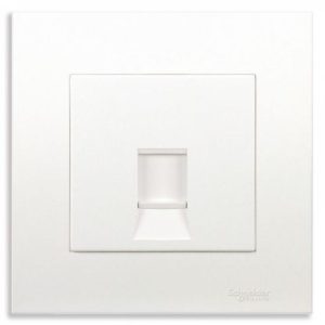 KB31RJ5E_WE - Bộ Ổ Cắm Mạng Đơn Cat5e Size 86x86mm Màu Trắng