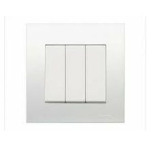 KB33_WE_G19 - Bộ Công Tắc Ba 2 chiều 16AX Size 86x86mm Màu Trắng