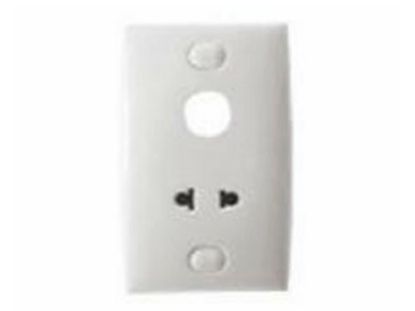 E426UX_G19 - Bộ Ổ Cắm Đơn 2 Chấu 16A Và 1 Lỗ Hạt Công Tắc Màu Trắng