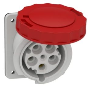 Ổ cắm âm Schneider 81283, 63A 4P+E 400V IP67