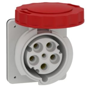 Ổ cắm âm Schneider 81683, 63A 4P+E 400V IP67