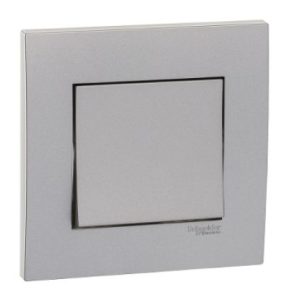 KB31_1_AS_G19 - Bộ Công Tắc Đơn 1 Chiều 16AX Size 86x86mm Màu Xám Bạc