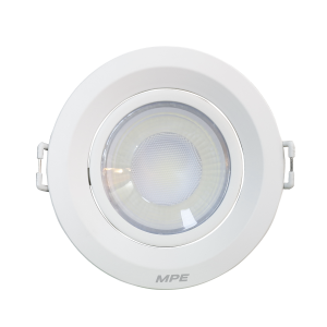 LED Downlight âm trần Chiếu điểm, Điều chỉnh hướng sáng, mặt tròn 9W ánh sáng vàng DLA2R-9V