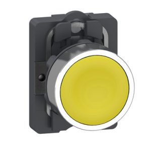 Nút nhấn hoàn chỉnh XA2AH051, Easy Harmony XA2, đầu nhựa, Ø 22mm, màu vàng, 1 NO, tự khóa (self-lock), không in ký hiệu.