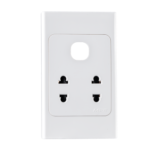 Ổ cắm đôi 2 chấu 16A + 1 Lỗ mã A20US2XN