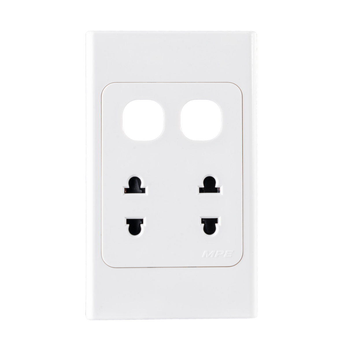 Ổ cắm đôi 2 chấu 16A + 2 Lỗ mã A20US2XXN
