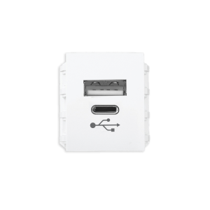Ổ cắm sạc USB type A và type C, dòng điện DC 5V-3.1A mã A6USB-A/C