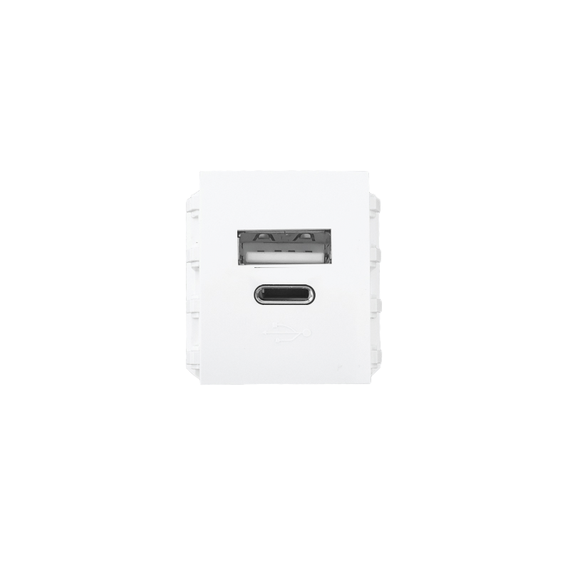 Ổ cắm sạc USB type A và type C, dòng điện DC 5V-3.1A mã A7USB-A/C
