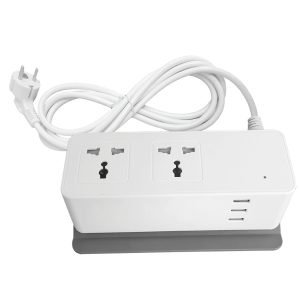Ổ cắm di động 2 ổ cắm đơn đa năng, Tích hợp 3 cổng sạc USB mã AM2S-3USB