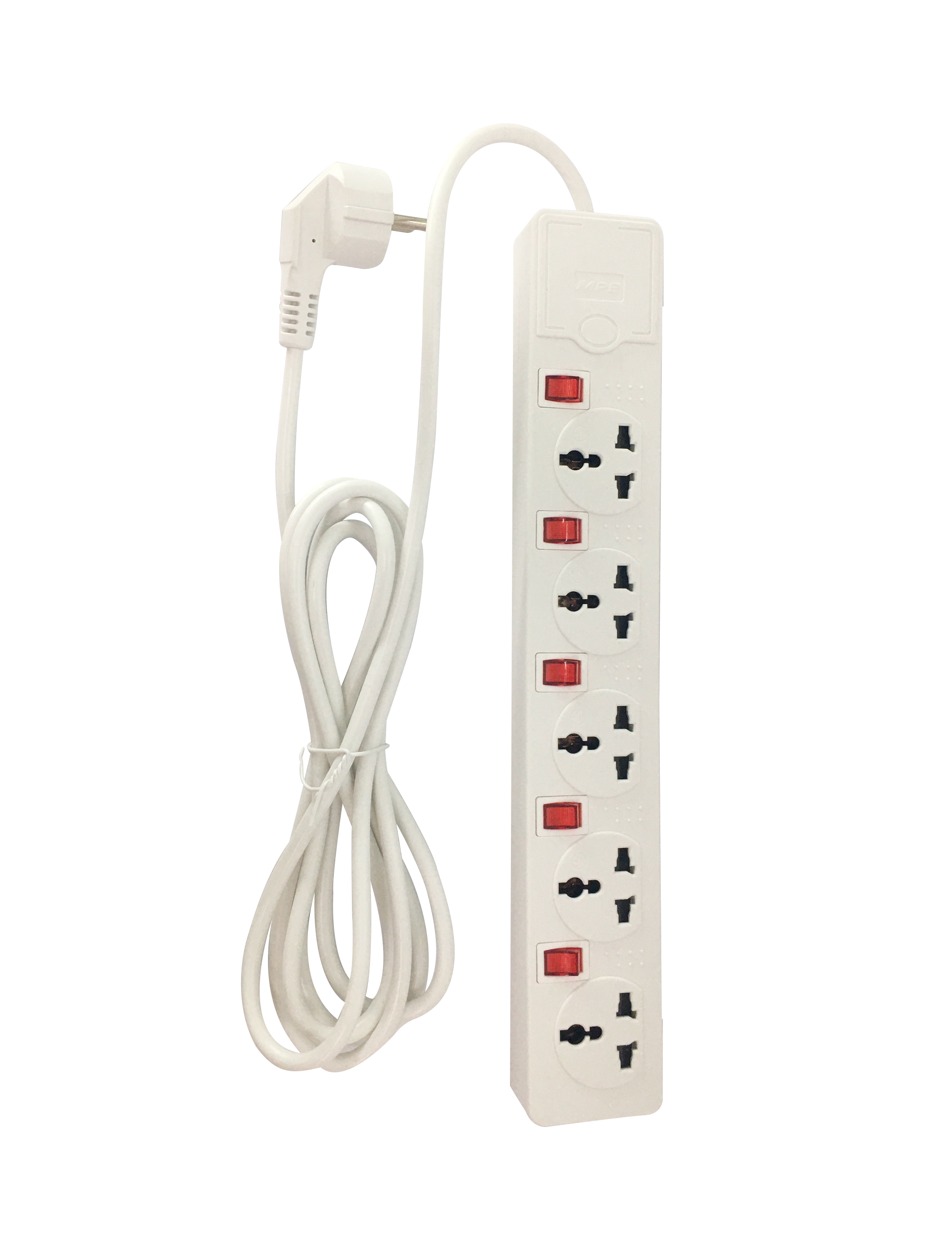 Ổ cắm di động 5 ổ cắm đơn đa năng AM5S màu trắng