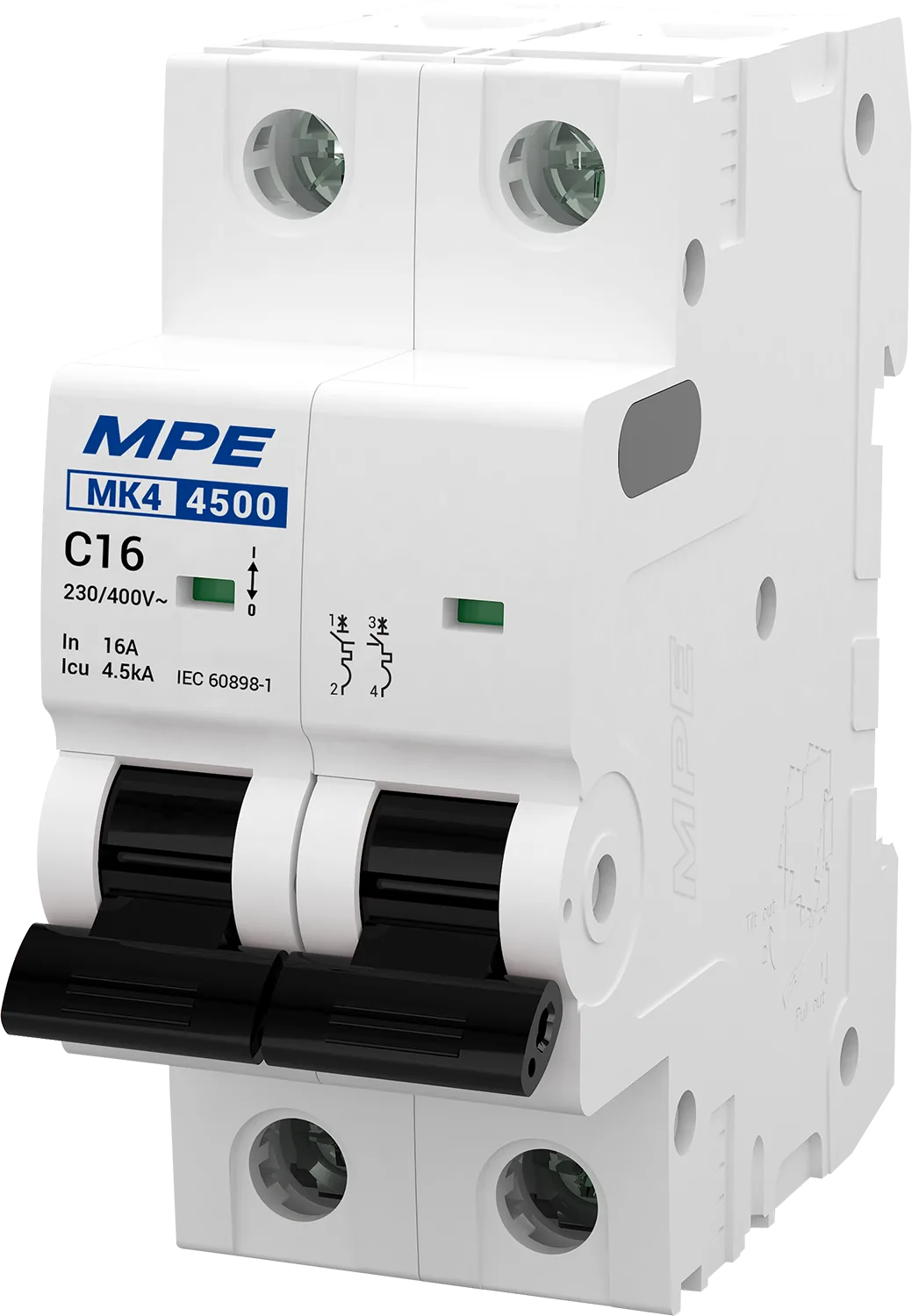 Cầu dao tự động MK4 2 cực, 20A, 4.5kA mã MK4-C220