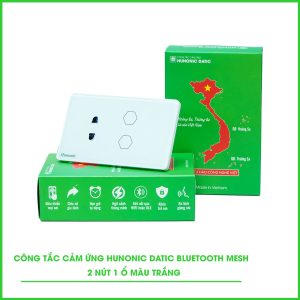 Công Tắc Cảm Ứng 2in1 BLE Mesh Hunonic Datic Màu Trắng