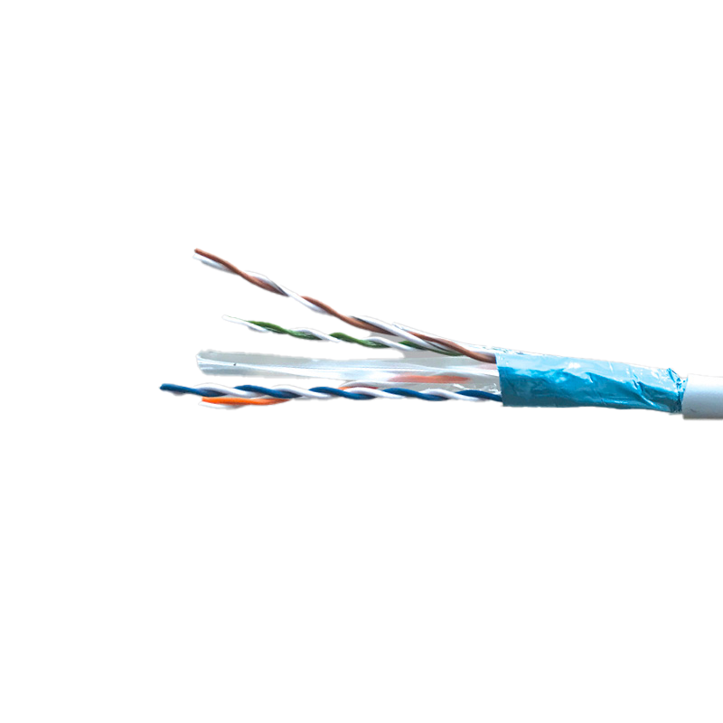 Cáp mạng FPT 4 đôi có giáp bạc và lõi nhựa chữ thập chống nhiễu mã CAT6E-4P