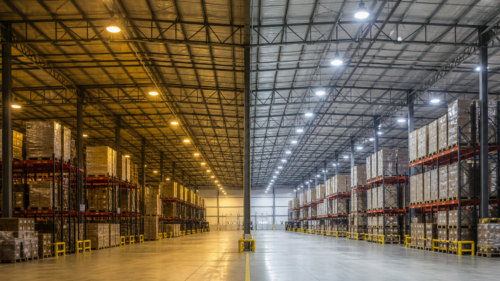chi phí điện chiếu sáng nhà xưởng trước và sau khi thay LED