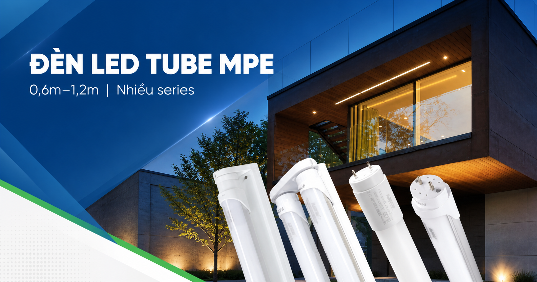 đèn LED tube MPE 0,6m và 1,2m