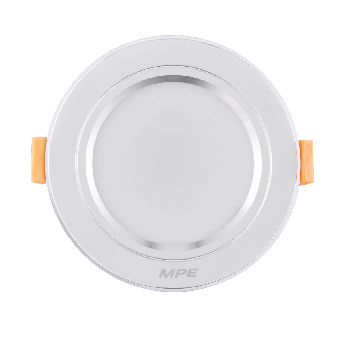 LED Downlight âm trần nhôm, viền bạc 5W ánh sáng vàng DLB-5V