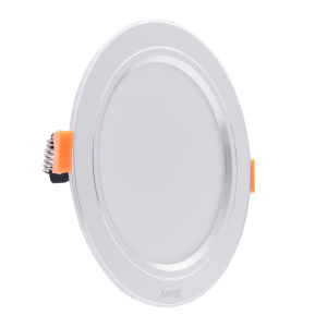 LED Downlight âm trần nhôm, viền bạc 5W ánh sáng vàng DLB2-5V