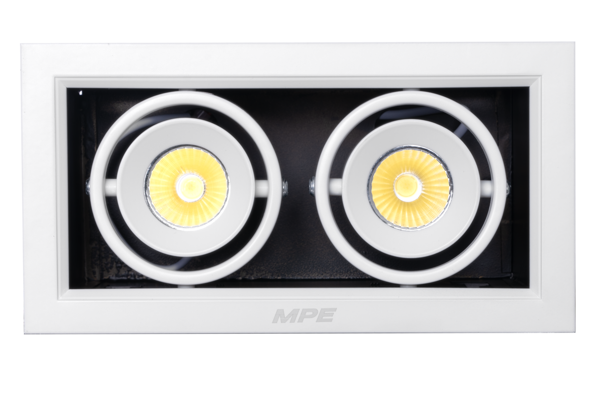 LED Downlight âm trần Chiếu điểm 2 đèn 7W ánh sáng trắng DLS-207T