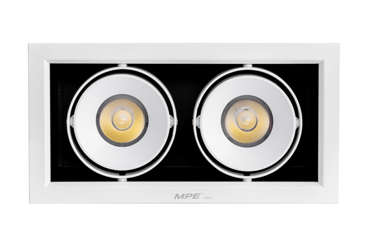 LED Downlight âm trần Chiếu điểm 2 đèn 20W ánh sáng trung tính DLS-220N