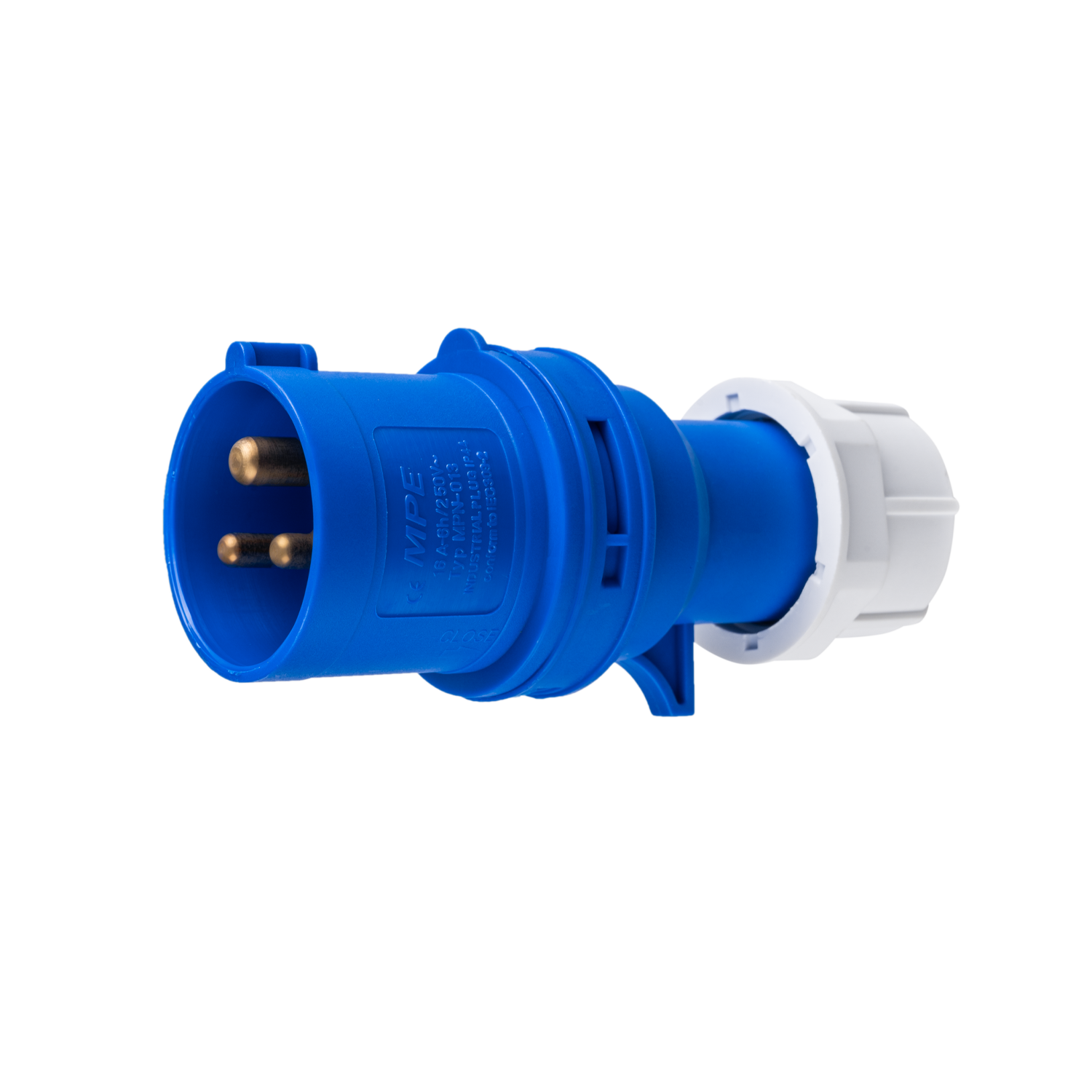 Phích cắm loại di động có kẹp giữ dây 3 cực, 16A, IP44 mã MPN-013