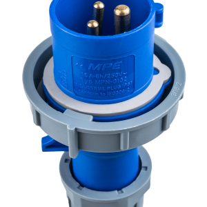 Phích cắm loại di động có kẹp giữ dây 3 cực, 16A, IP67 mã MPN-0132