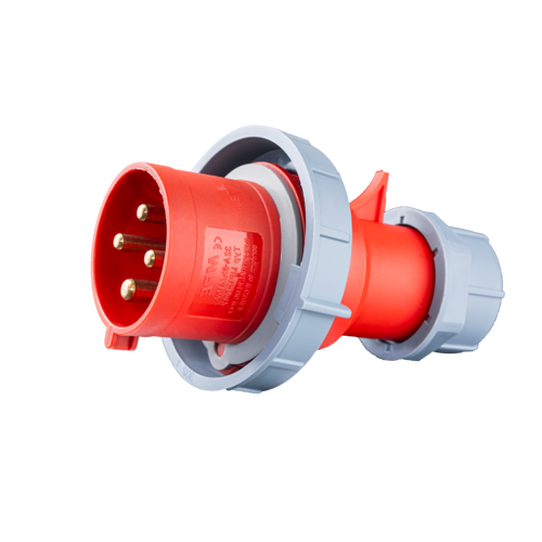 Phích cắm loại di động có kẹp giữ dây 4 cực, 32A, IP67 mã MPN-0242