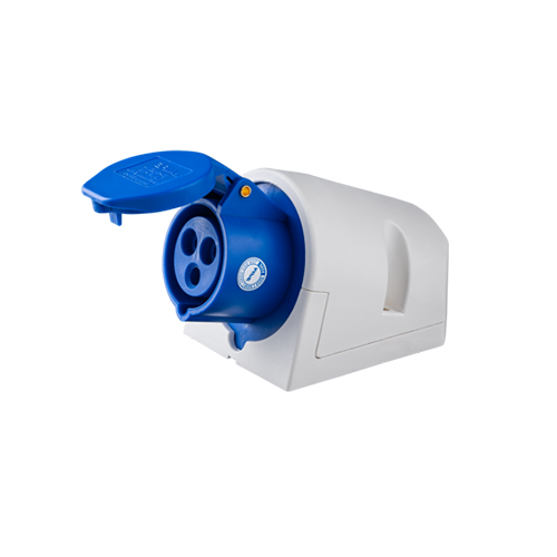 Ổ cắm cố định bắt trên tường 3 cực, 16A, IP44 mã MPN-113