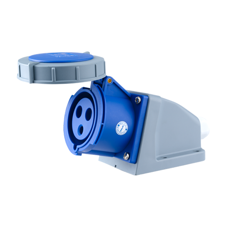 Ổ cắm cố định bắt trên tường 3 cực, 32A, IP67 mã MPN-1232