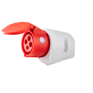 Ổ cắm cố định bắt trên tường 4 cực, 32A, IP44 mã MPN-124