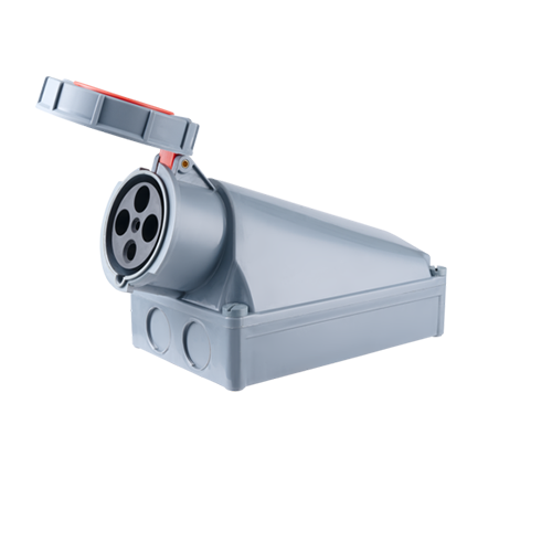 Ổ cắm cố định bắt trên tường 4 cực, 125A, IP67 mã MPN-1442