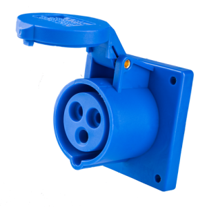 Ổ cắm loại cố định bắt trên bảng điện 3 cực, 16A, IP44 mã MPN-313