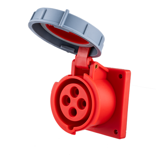 Ổ cắm loại cố định bắt trên bảng điện 4 cực, 16A, IP67 mã MPN-3142