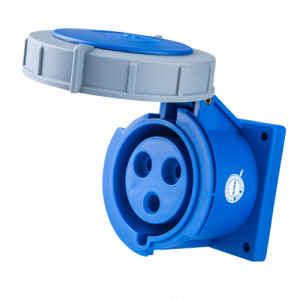Ổ cắm loại cố định bắt trên bảng điện 3 cực, 32A, IP67 mã MPN-3232
