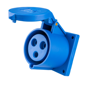 Ổ cắm loại cố định bắt trên bảng điện 3 cực, 32A, IP44 mã MPN-323