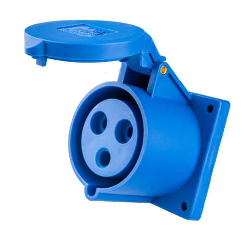 Ổ cắm loại cố định bắt trên bảng điện 3 cực, 32A, IP44 mã MPN-323
