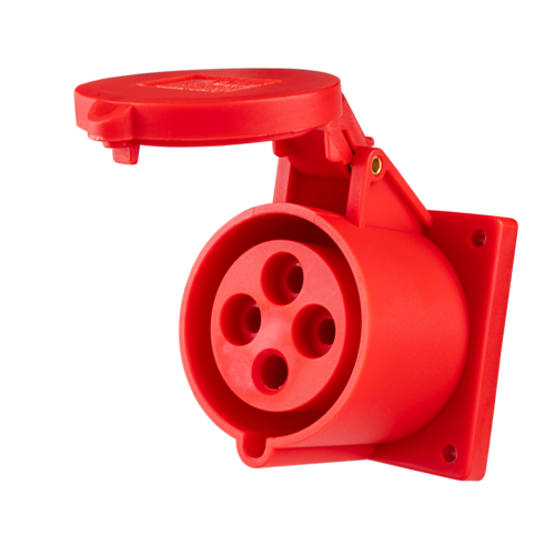 Ổ cắm loại cố định bắt trên bảng điện 4 cực, 32A, IP44 mã MPN-324