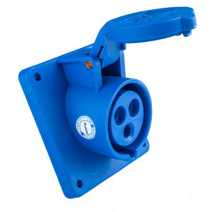 Ổ cắm loại cố định bắt trên bảng điện xéo 3 cực, 16A, IP44 mã MPN-413
