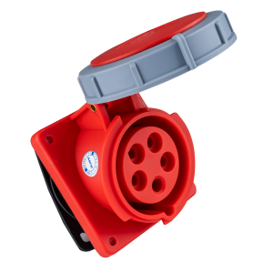 Ổ cắm loại cố định bắt trên bảng điện xéo 5 cực, 16A, IP67 mã MPN-4152
