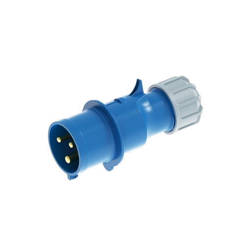 Phích cắm loại di động có kẹp giữ dây 3 cực, 16A, IP44 mã MPN2-013