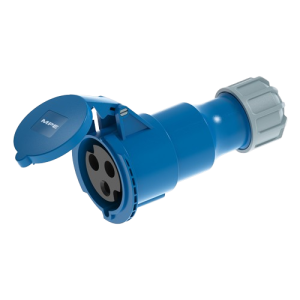 Ổ cắm di động có kẹp giữ dây 3 cực, 32A, IP44 mã MPN2-223