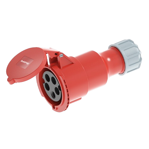 Ổ cắm di động có kẹp giữ dây 5 cực, 32A, IP44 mã MPN2-225